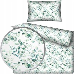 Mint katoenen beddengoed 90x120 cm met takjes