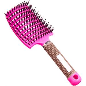 CHPN - Haarborstel - Haar borstel - Borstel - Brush - Roze - Hairbrush - Haren kammen - Haarstyling - Kunststof