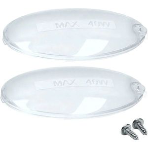 2x Glaasje verlichting - verlichtingsglaasje afzuigkap -  100x54mm - geschikt voor Aeg Electrolux Zanussi Indesit