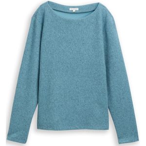 TOM TAILOR Sweatshirt voor dames, 36507 - Tropical Teal Melange, XL