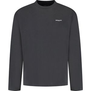 Ballin Amsterdam - Heren Boxy fit T-shirts Crewneck LS - Antra - Maat XL