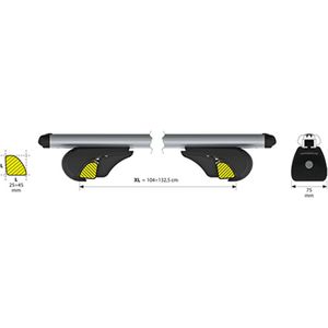 Lampa aluminium dakdragers XL - Evos RA | Geschikt voor diverse modellen