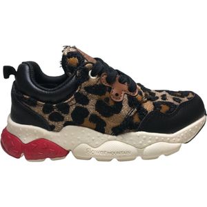 Flower Mountain Mt 30 vegan veters sneakers Pampas Junior zwart leopard