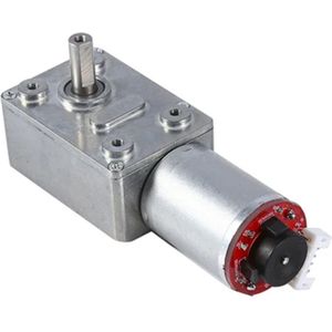 JGY-370 Wormwielmotor 6V – 18 RPM – Zelfborgend – Met Hall Encoder (2-Fase)