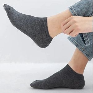TrendySocks| 4 Paar |Bamboe Heren Sokken| EnkelSokken| Cadeau| Bamboe Series| Heren Sokken| Antraciet| Maat 39-42