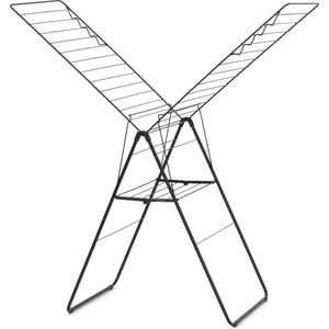 Brabantia HangOn Droogrek 25m - Inklapbaar Wasrek - Matt Black