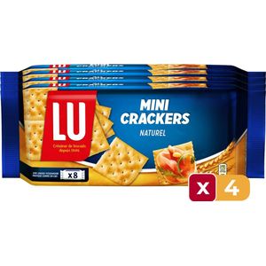 Mini crackers naturel - Lu - 250 g - 4 Stuks - Snack - Toast - Voordeelverpakking