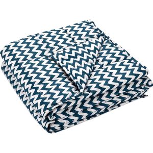 Verzwaringsdeken 6.8kg - Weighted blanket van 100% katoen - Verzwaarde deken voor volwassenen, slapeloosheid, stressverlichting - Zigzagprint - Zware deken