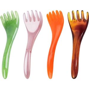 Zeynomax - 4-delige Gua Sha-schraper set voor hoofdmassage en huidverzorging - Ontspanningsmassager voor gezicht en hoofdhuid - Diverse kleuren beschikbaar