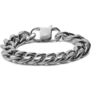 Lucleon - Heren - Roestvrij Staal Schakelarmband - Staal