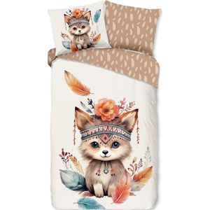 Leuke kids dekbedovertrek Merle - 140x200/220 (eenpersoons) - vrolijke en kleurrijke uitstraling - hoogwaardige kwaliteit - heerlijk zacht en soepel - ademend en huidvriendelijk - ideaal voor de kinderkamer