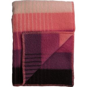 Røros Tweed Wollen Deken - Asmund Gradient - Roze Groen