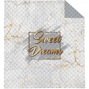 Dubbelzijdige Plaid 170x210 cm - Luxe Marmer & Grijs