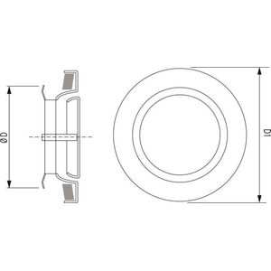 WEHA ventielrooster voor toevoer Ø100mm - wit (20707100)
