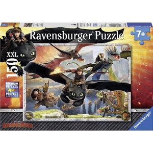 Ravensburger Puzzel Dragons 2: Draken Temmen is Makkelijk - 150XXL stukjes - Kinderpuzzel