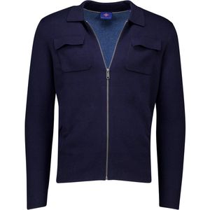 Overshirt Baileys donkerblauw wijde fit