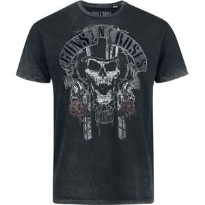 Guns N' Roses Top Hat Heren T-shirt - grijs - S