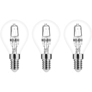 Modee E14 Halogeen Lamp Dimbaar 42W ECO - 624lm - 2700K - Warm Wit - ECO Halogeen Globe Mini P45 - 3 stuks