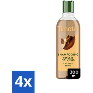 4 x Timotei - Shampoo - Intens Bruin - 300 ml - Bruin Haar Shampoo - Henna Shampoo - Natuurlijke Shampoo - Siliconen Shampoo - Duurzame Shampoo
