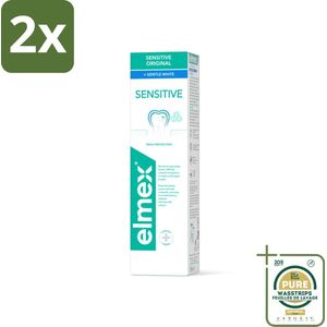 Elmex Tandpasta Sensitive Gentle White 75 ml - Voordeelverpakking - 2 stuks - Gentle White - Tandbleaching