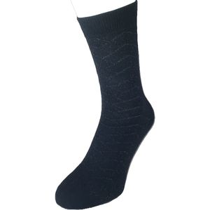 Bonnie Doon Katoenen Dames Sock met subtiel Glitter van zachte Lurex in vlecht patroon Zwart maat 36/42 - zwarte dames sokken -ton sur ton glitter - feestelijk - chique - casual - gladde teennaad - Katoen - Comfortabel - Black - BP251101
