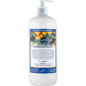 Massageolie Orange 1 liter met witte pomp - 100% natuurlijk - biologisch en koud geperst