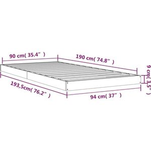 vidaXL-Bedframe-massief-grenenhout-zwart-90x190-cm-Single