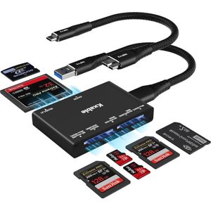 7-in-1 SD Kaartlezer met 5Gbps USB 3.0 Overdrachtssnelheid - Geschikt voor SD, Micro SD, CF en Meer