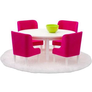 Lundby Smaland - Poppenhuis Eetkamerset - Roze