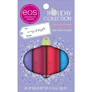 eos Holiday Lip Balm Variatie - Sugar Plum Spritz, Iced Sugar Cookie, Candy Apple, Candy Cane Swirl - 4x4g