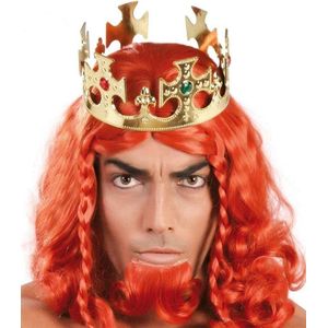 Fiestas Guirca Konings kroon voor heren - 7 x 59 cm - Koningsdag / carnaval accessoire - prinsen kroon