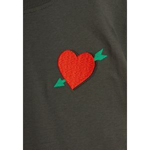 Uniseks arrowed heart t-shirt black | Mini Rodini 140-146