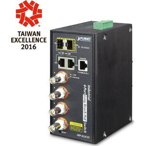 PLANET LRP-422CST - Managed Switch - 2 Poorten - PoE - Zwart