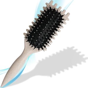 Famanu - Haarborstel zonder trekken, ontwarringsborstel, lang haar, ontwarrende borstel, krulborstel, hoogwaardige plastic haren, styling- en ontwarringsborstel voor soepele krullen of nat