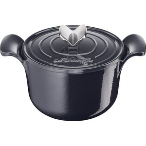 Geëmailleerde gietijzeren braadpan Ø 18 cm voor inductiegas - langzaam koken - 220 °C