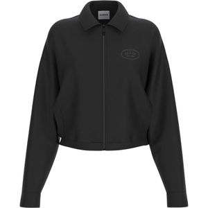 Guess Dames Vest Zwart V6RQ17-KD822/JBLK Annie Crop Full Zip