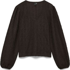 Vero Moda T-shirt Vmmerel Ls V-neck Top Jrs Exp 10349824 Chocolate Torte Dames Maat - XS