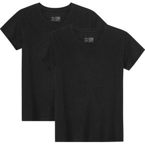 DANISH ENDURANCE T-Shirt voor Dames - Crew Neck - Zwart - 2-pack - Maat XL