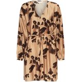 Moss Copenhagen - Nilla Romina - Korte Jurk - Iced Coffee Leo