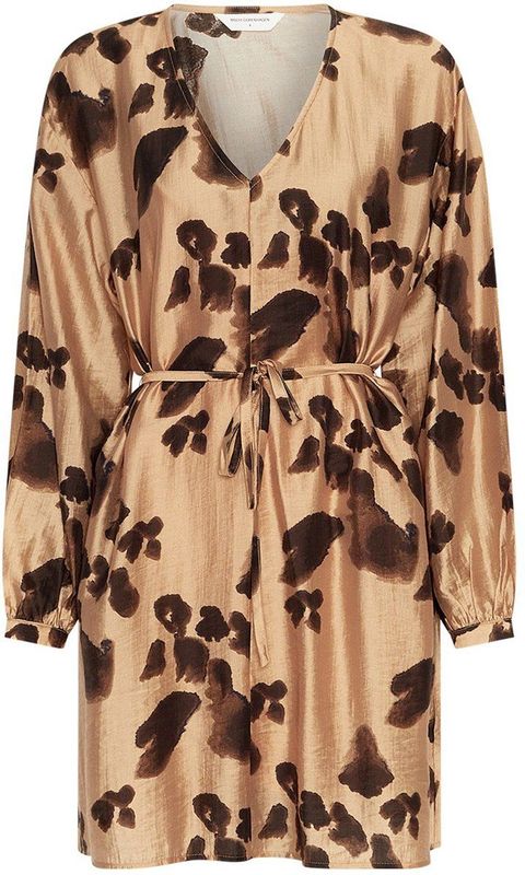 Moss Copenhagen - Nilla Romina - Korte Jurk - Iced Coffee Leo