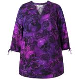 Angel of Style Angel of Style - Dames - Tuniek A-lijn doodshoofdmotief 3/4-mouw - Violet - Maat 42