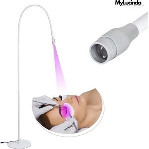 MyLucinda® 5W UV Lamp voor Wimperextensions met Voetschakelaar – Geschikt voor Gelnagels & Lashes, Inclusief Veiligheidsbril & Eyepatches