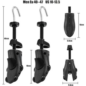 Schoenspanners voor dames en heren, set van 2, verstelbare lengte, brede schoenspanners