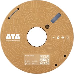 ATA® PETG 2.0 Silver - PETG 3D Printer Filament - 1.75mm - 1 KG PETG Spool - Diameter Consistency Insights (DCI) - European Made Filament