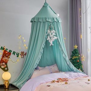 Candala Bedhemel voor Meisjes Prinses Ronde Koepel Kinderen Dromerige Klamboe Meisjeskamer Kasteel Speeltent Hangende Huisdecoratie Leeshoek Hemels(groen)