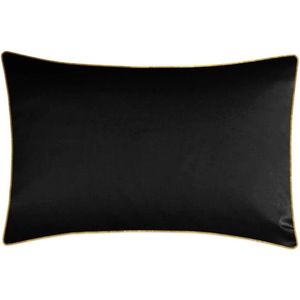 Maro Home Kussensloop Zwart/Goud 50x60cm - Katoen Satijn