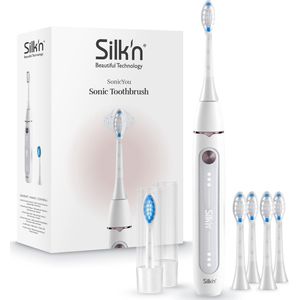 Silk'n SonicYou Elektrische Tandenborstel Geschenkset - met 4-Pack Witte opzetborstels - Wit