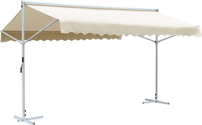 VidaXL Vrijstaande Luifel 500x300 cm Crème