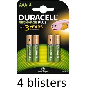 Duracell AAA Oplaadbare Batterijen - 750 mAh - 16 stuks