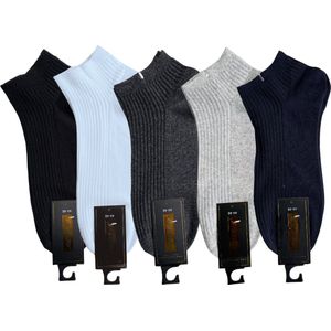 Enkelsokken Heren Sneakersokken Lage Herensokken - 5 Paar - Katoen - Maat 40-43 - Gemixte Kleuren